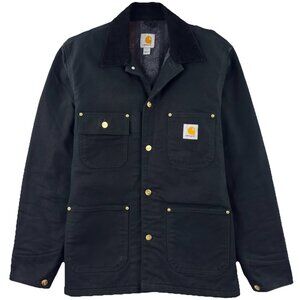 Carhartt Black Blanket Lined Chore Coat Men’s Small C001BLK Streetwear Workwear